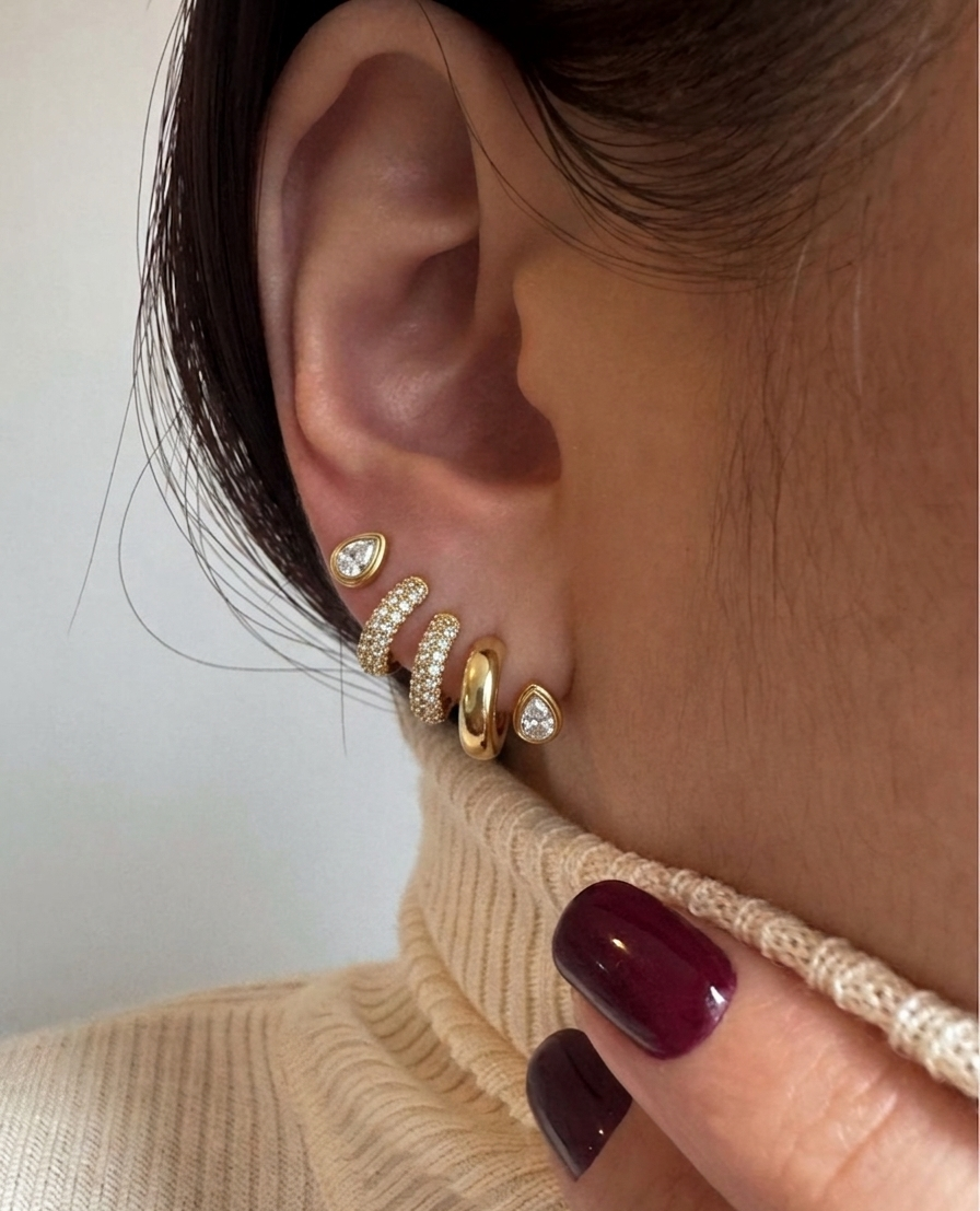 Cz Tear Drop Earrings